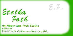 etelka poth business card